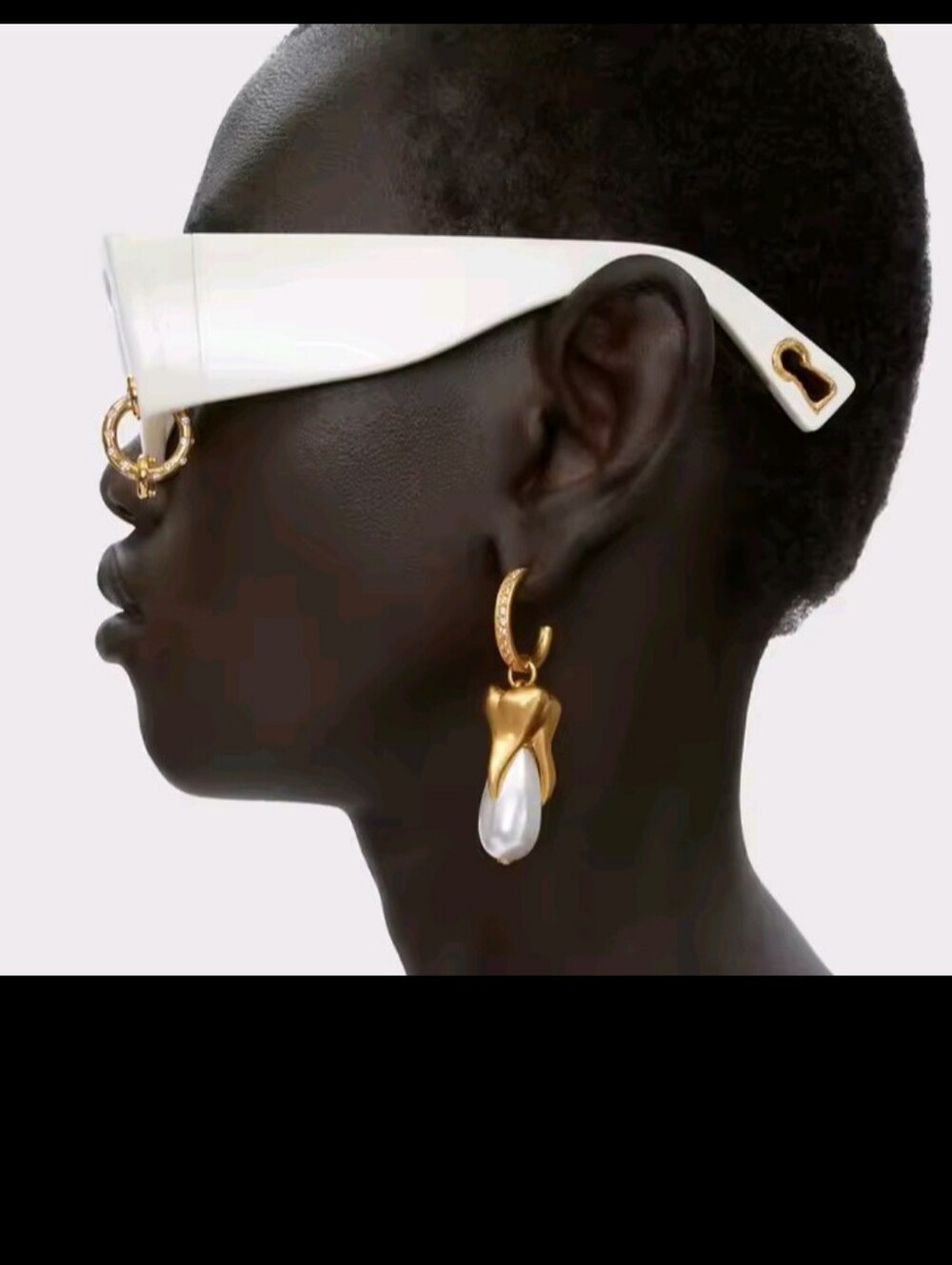 Schiaparelli large tooth / teeth earrings